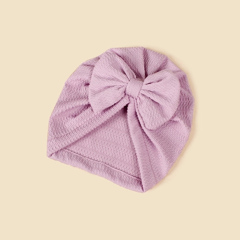 Baby Girl's Baby Boy's Minimalist Solid Color Bow Knot Baby Hat