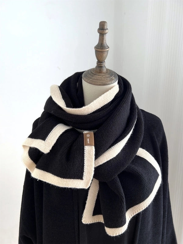 Women's Basic  Color Block Knit Scarf