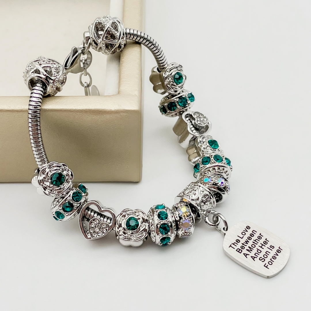 Mother Son Eternal Love Bracelet & Keychain