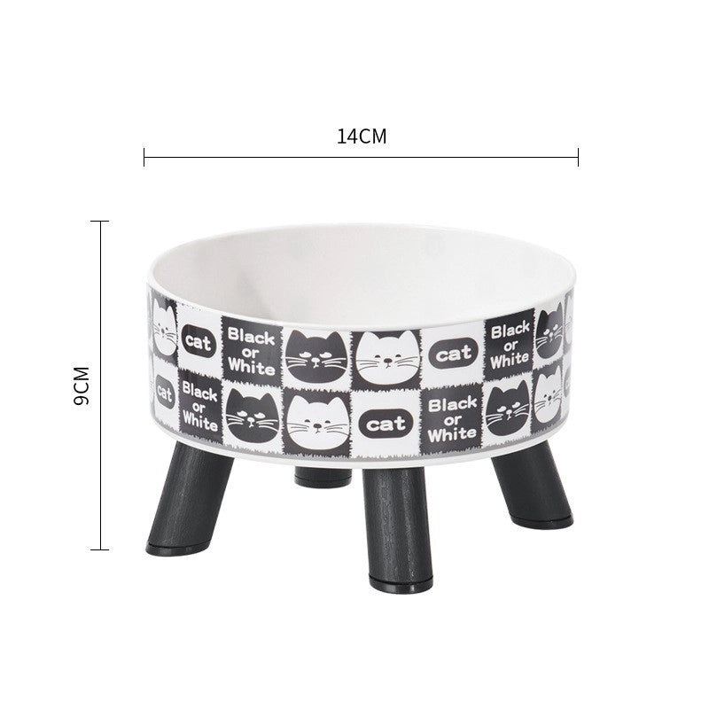 Minimalist Classic Style PP Stainless Steel Polka Dots Checkered Pet Tableware