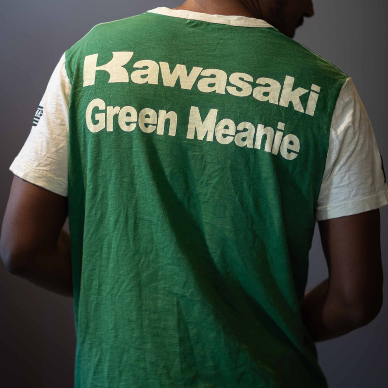 Vintage Kawasaki Green Meanie Green And White Short-Sleeved T-Shirt