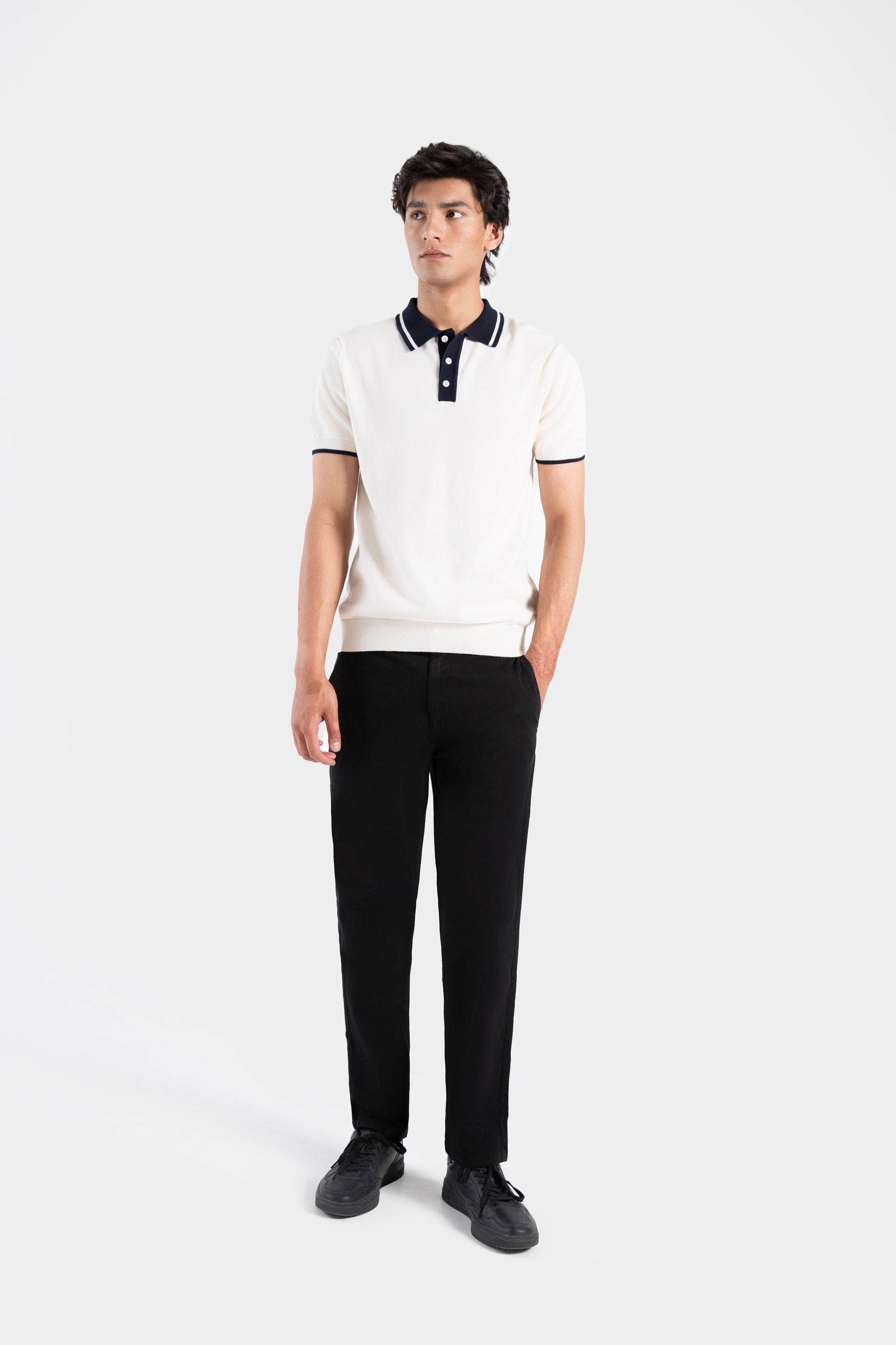 Knitted Polo With Contrast Details