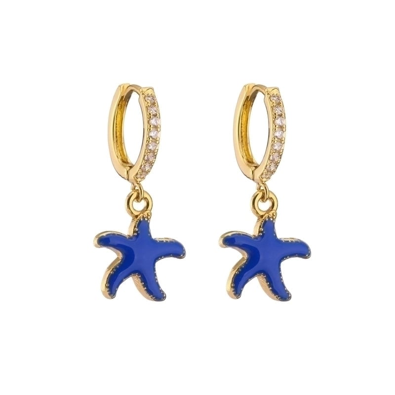 Cute Heart Plating Copper Zircon Copper Earrings