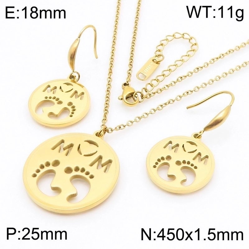 Minimalist Letter Titanium Steel 18K Gold Plated Plating Necklace