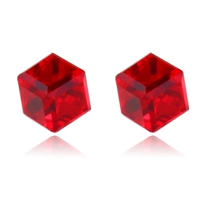 1 Pair Minimalist Geometric Artificial Crystal Magnet Stud Earrings