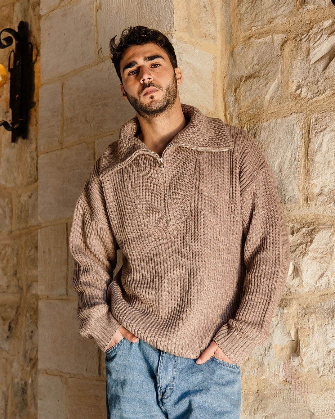 Men Knitted Tricot Pullover