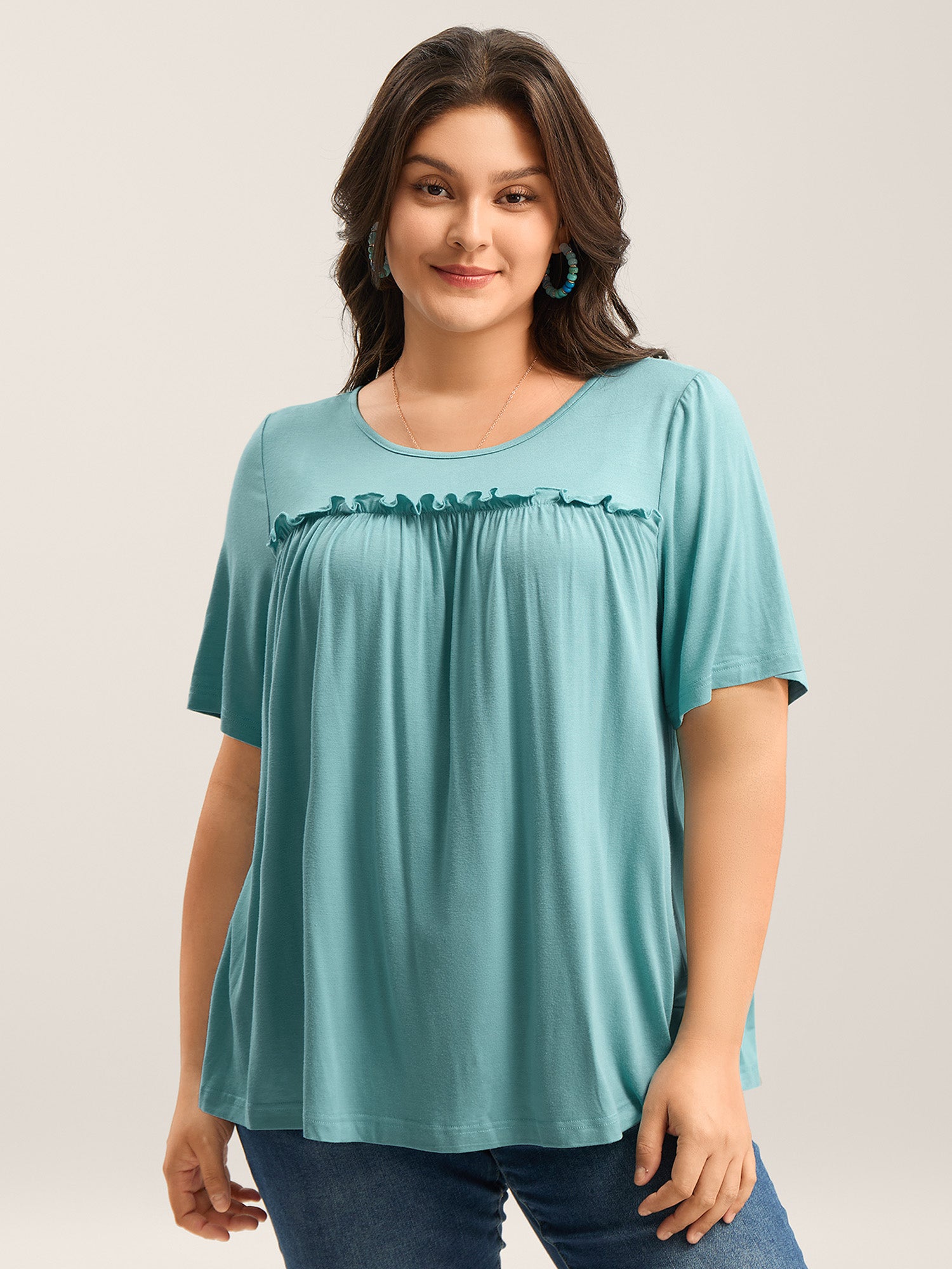 Supersoft Cotton Wood Ear Edge Top