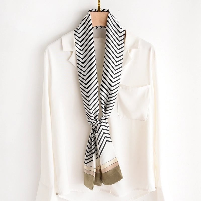 Women's Elegant Printing Satin Silk Scarf