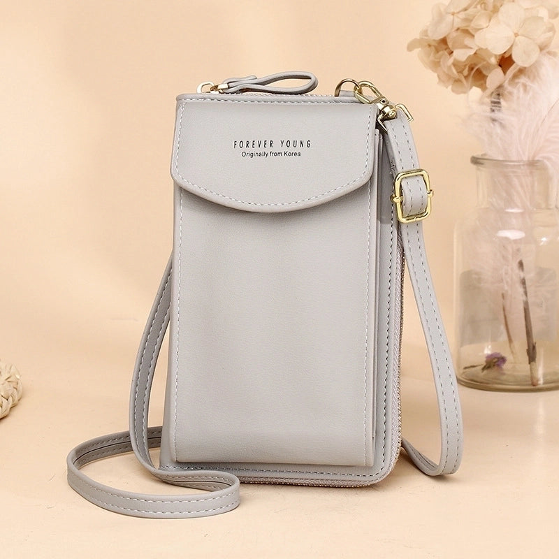 Korean Version Pu Bag Messenger Mobile Phone Bag Coin Bag Large-capacity Bag Shoulder Bag Card Bag Student Wallet