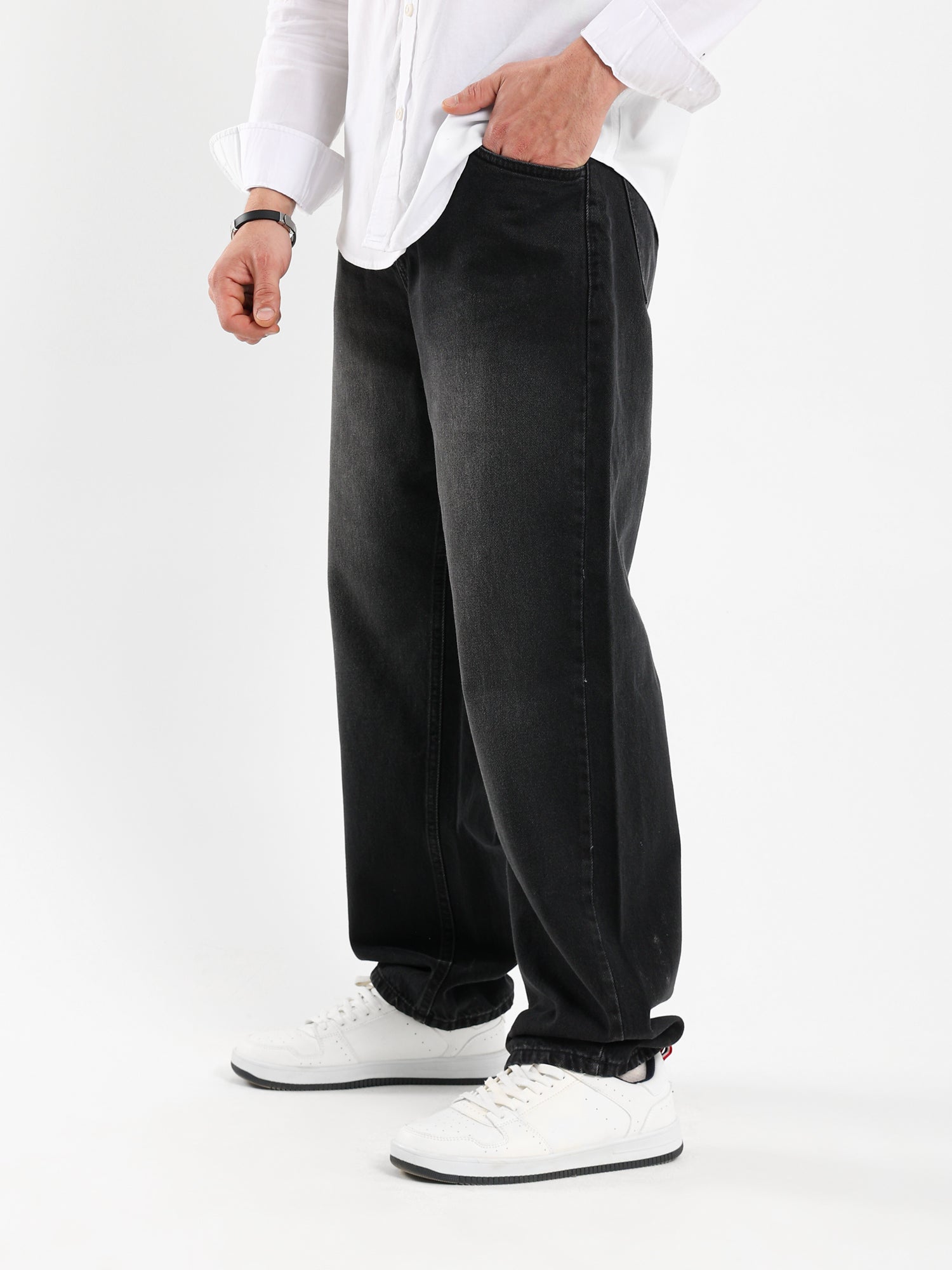 Rigid Denim Jeans Matching Wash