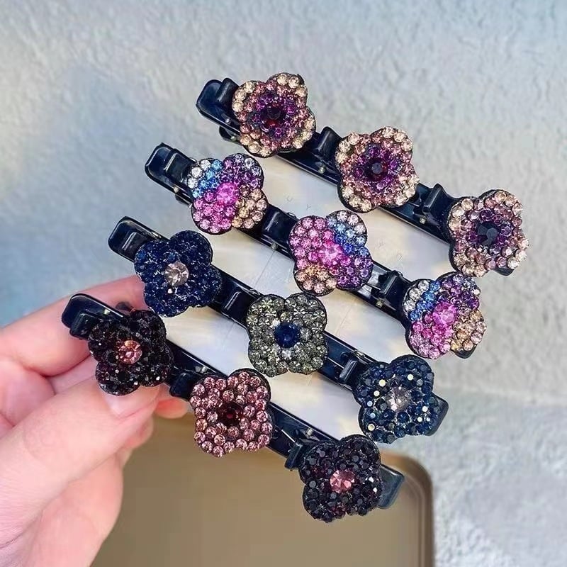 🔥  49% OFF 🔥🔥Sparkling Crystal Stone Braided Hair Clips
