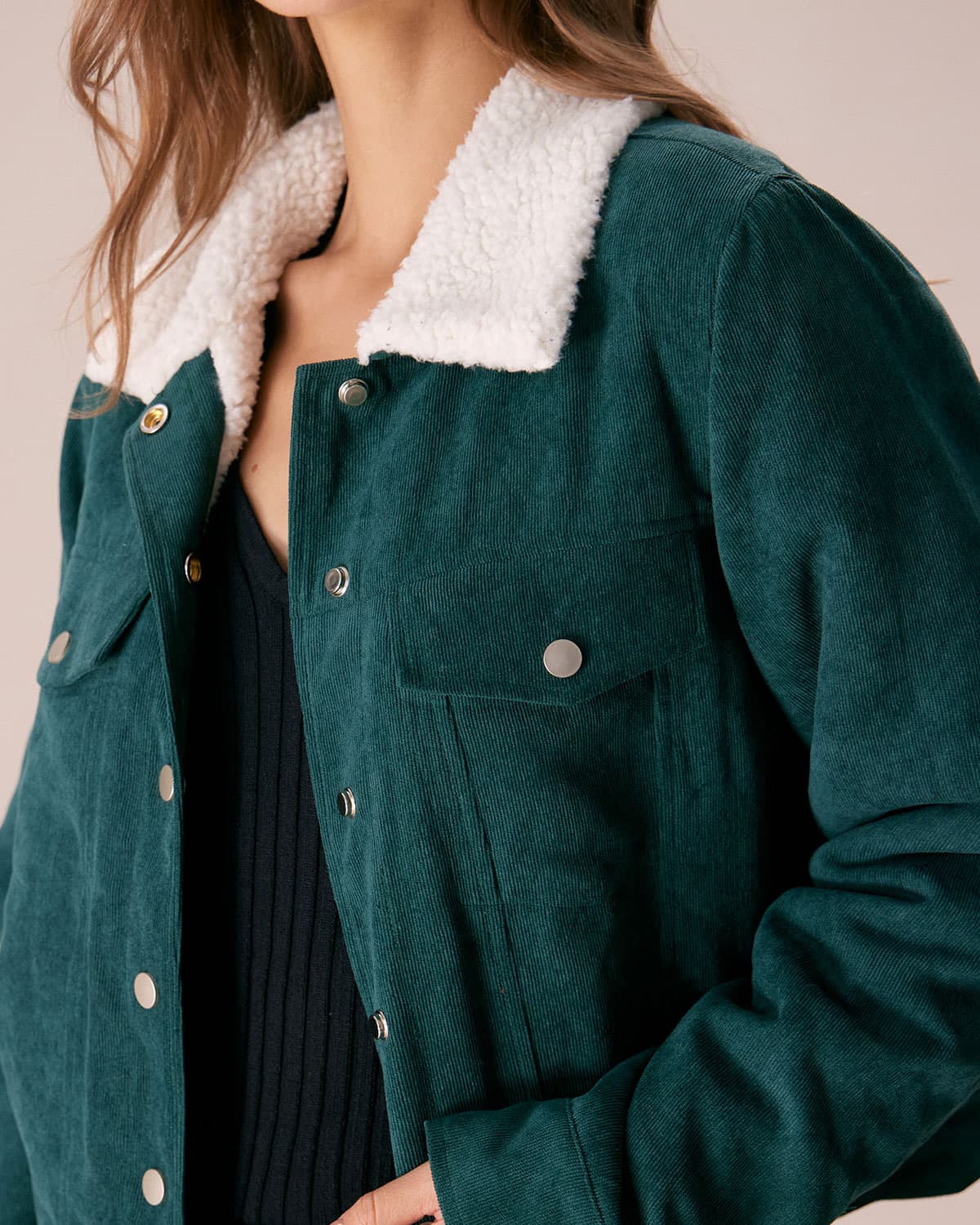 The Green Single Breasted Corduroy Jacket