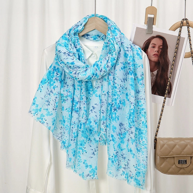 Women's Lady Ditsy Floral Polyester Silk Scarf