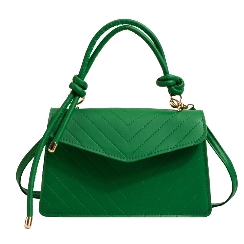 Women's Small All Seasons Pu Leather Solid Color Fashion Square Flip Cover Handbag