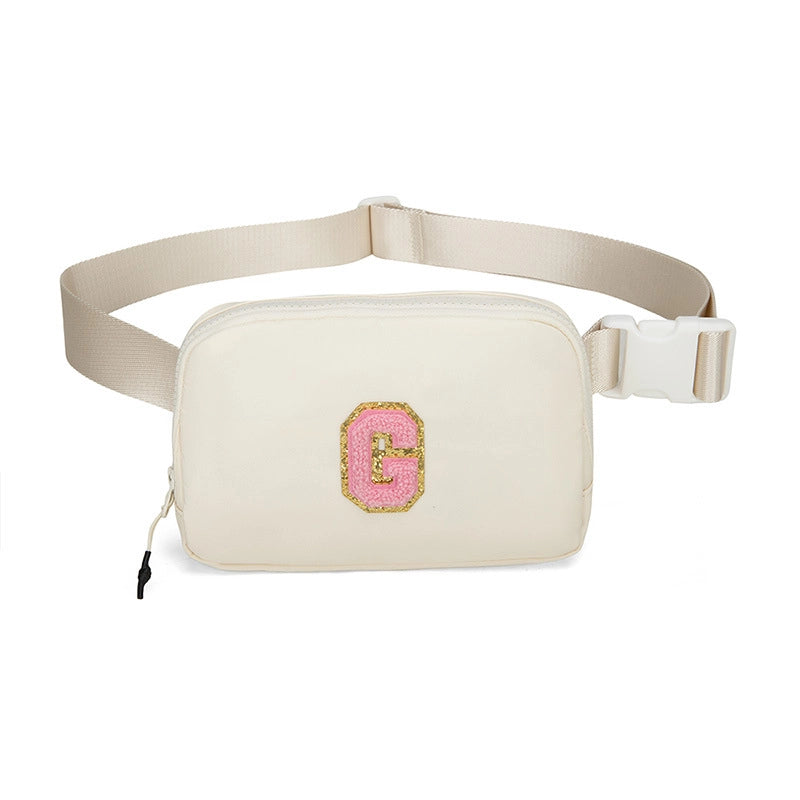 Women's Streetwear Letter Nylon Waist Bags