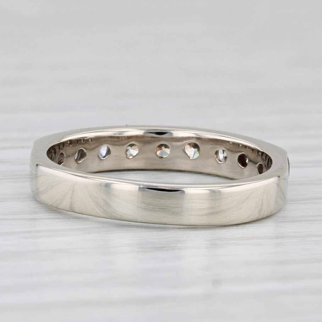 1ctw Diamond Wedding Band 14k White Gold Size 9 Stackable Anniversary Ring