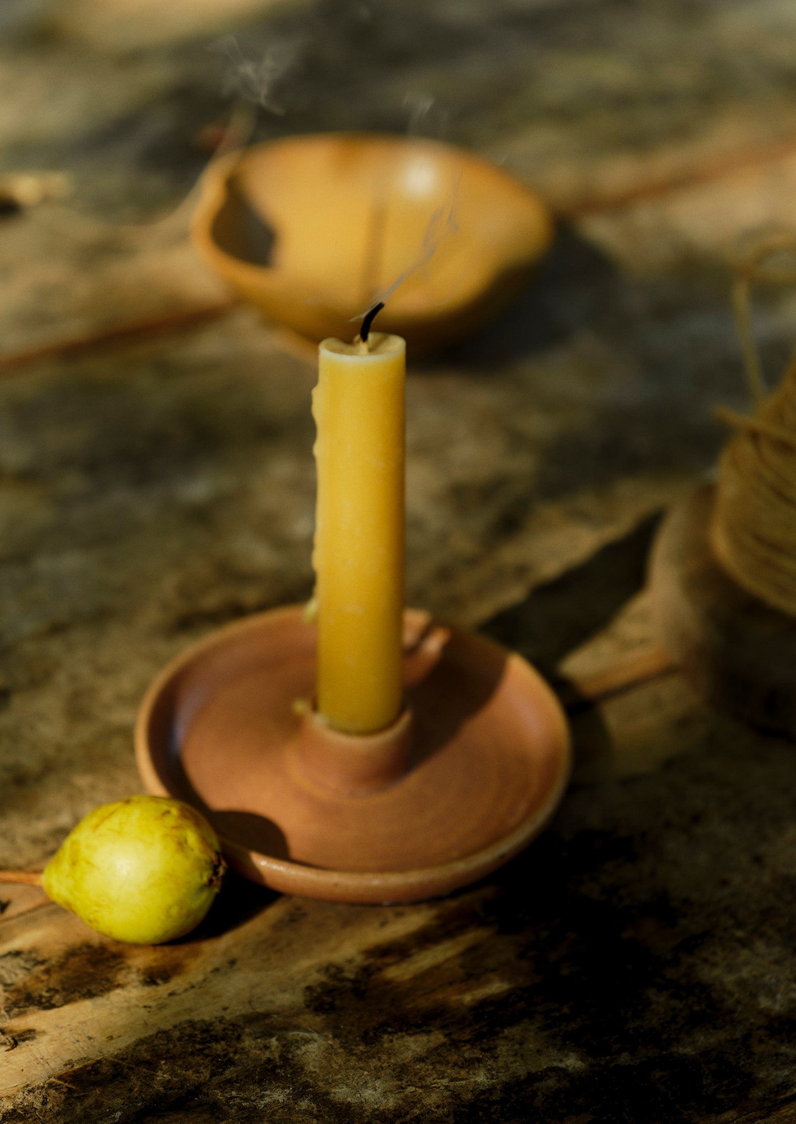 Rebecca Proctor Round Dinner Candle Holder | Shell Pink
