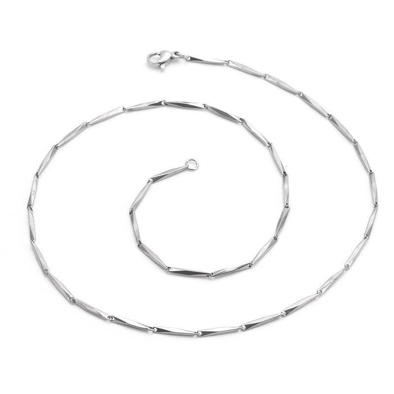201 Stainless Steel 18K Gold Plated Minimalist Plating Solid Color Necklace