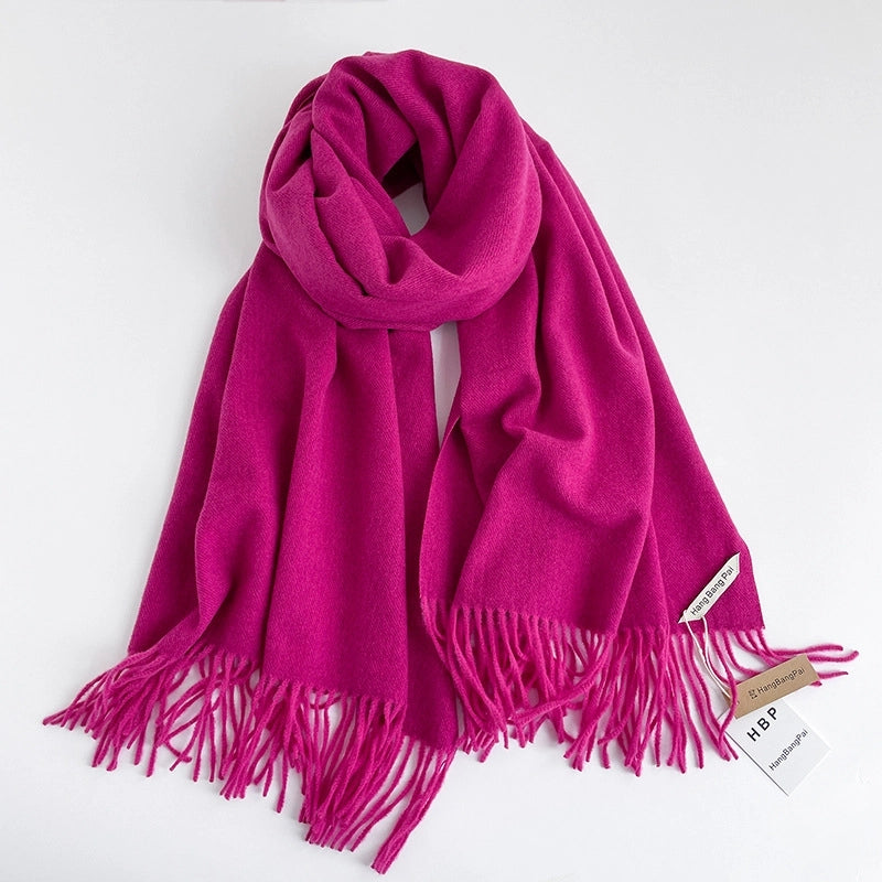 Unisex Casual Basic Solid Color Imitation Cashmere Scarf