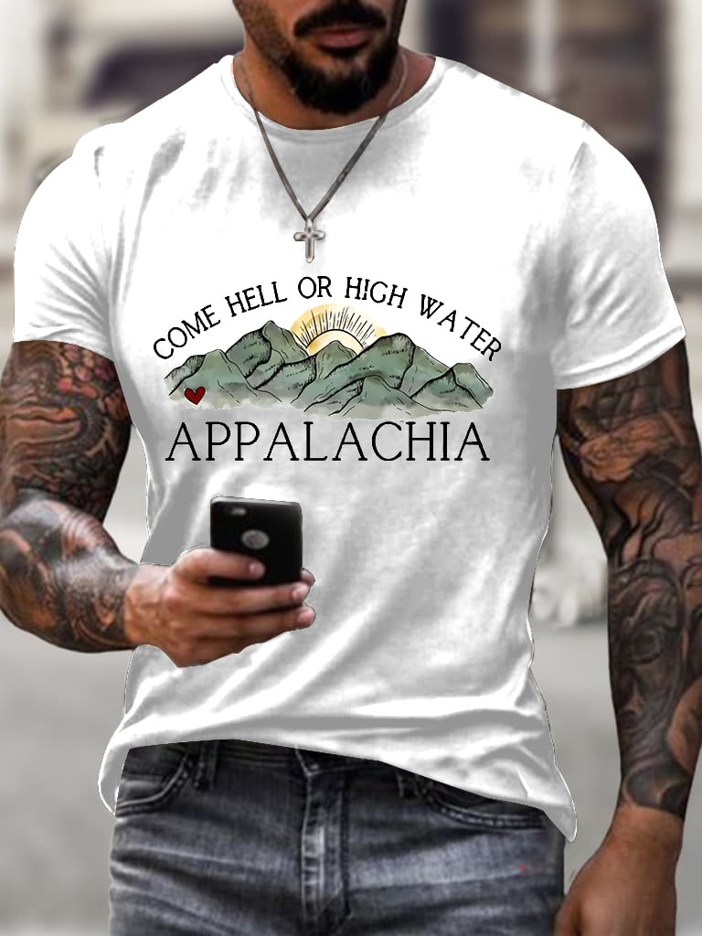 Men's Appalachia Strong Printed Casual T-Shirt