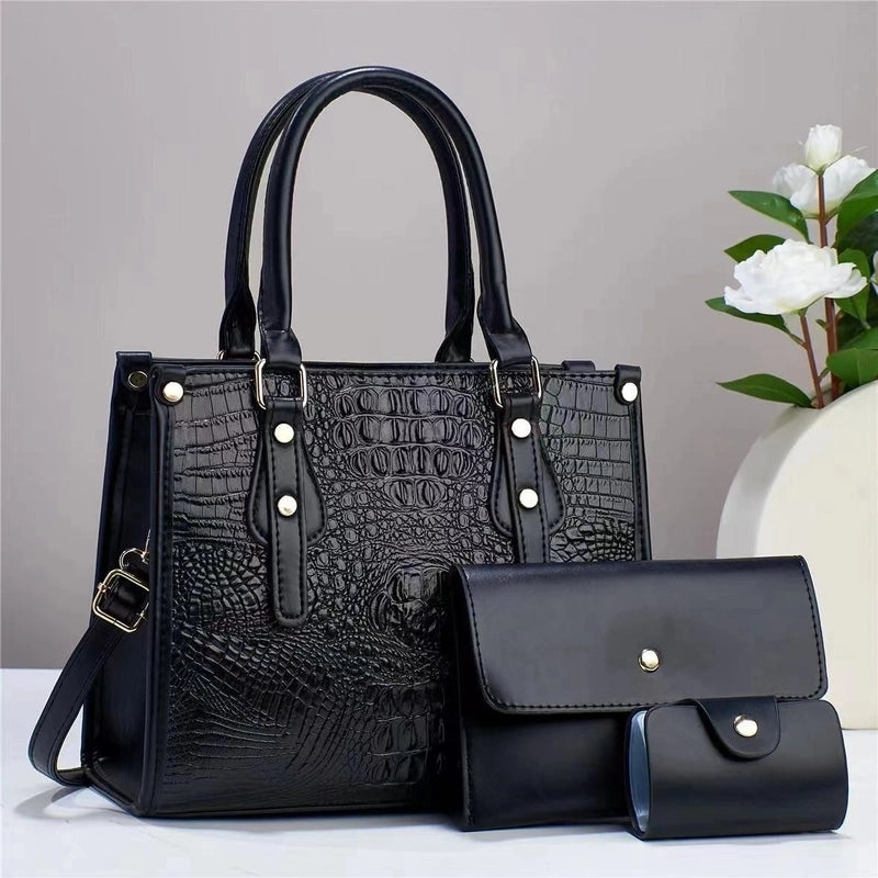 Bag Women's Summer New Three-piece Set Trendy Fashionable Hand Shoulder Crossbody Bag Large Capacity Mother Bag