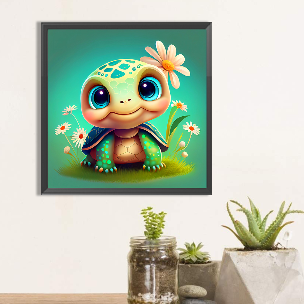 (Limited Stock) Diamond Painting - Full Round - Cute Turtle