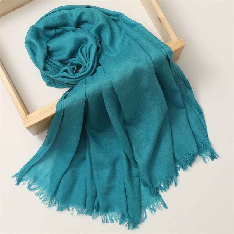 Women's Basic Solid Color Polyester Scarf