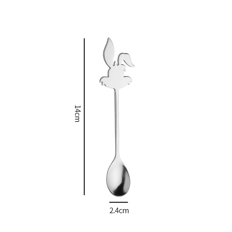 Cute Animal Solid Color Stainless Steel Spoon 1 Piece