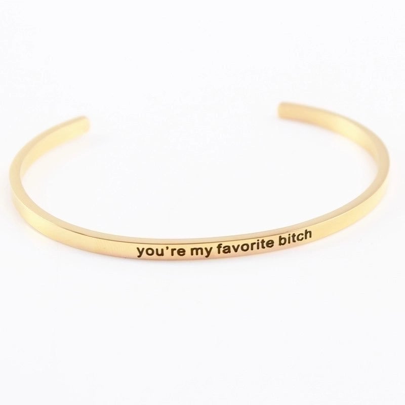 2 Pieces Casual Minimalist Letter 304 Stainless Steel Stainless Steel Bracelets In Bulk