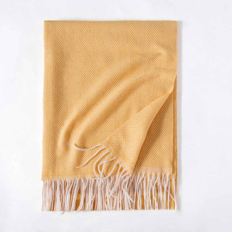 Women's Elegant Streetwear Stripe Imitation Cashmere Scarf