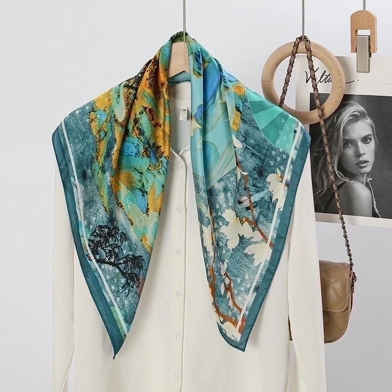 Women's  Elegant Mountain Imitated Silk Silk Scarf