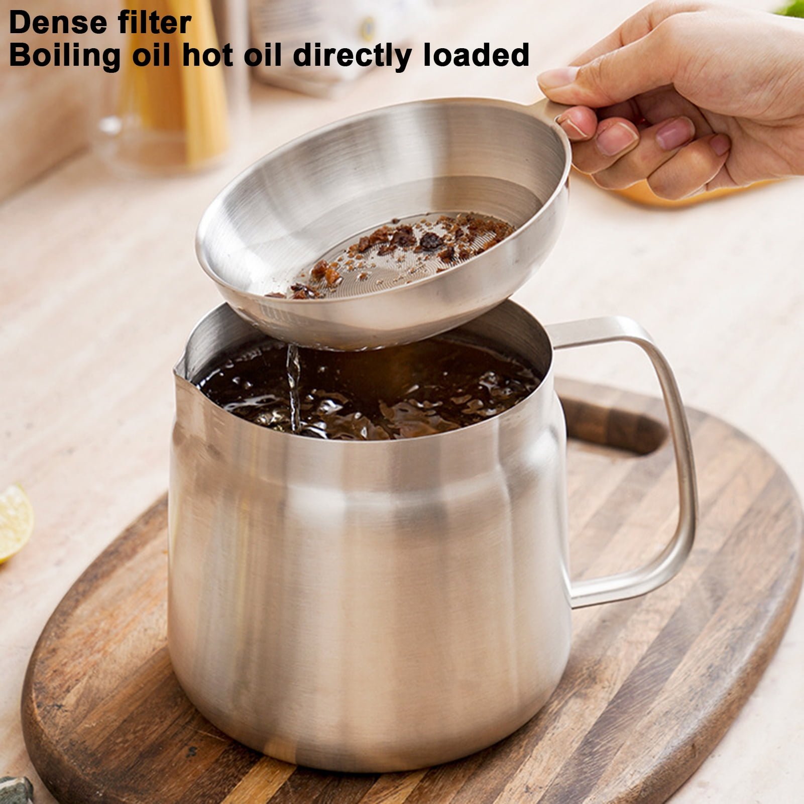 🍟2-in-1 304 Stainless Steel Multifunctional Oil Strainer Pot