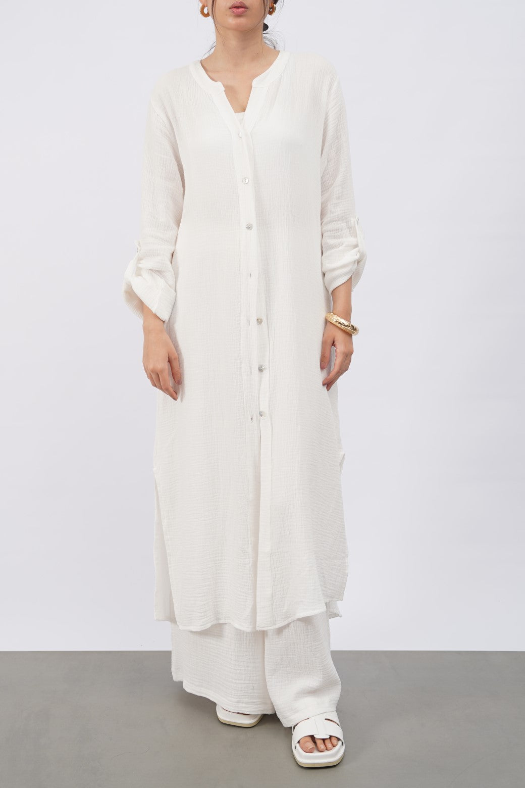 LONG MUSLIN TUNIC