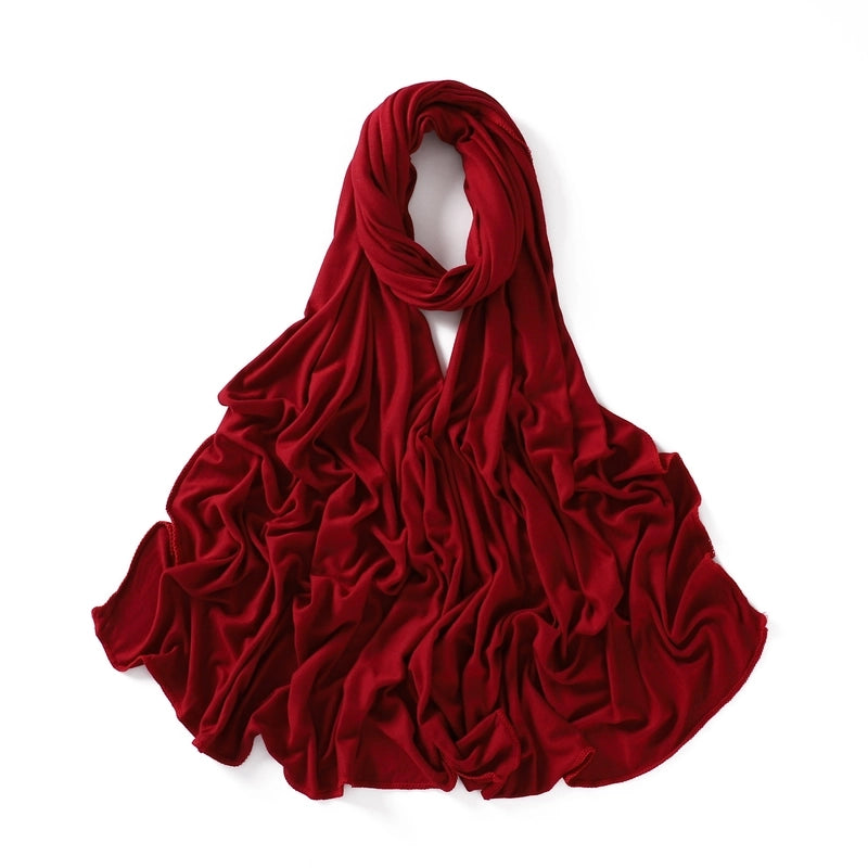 56 Color Optional Jersey Solid Color Mercerized Cotton Scarf Modal Long Scarf Jersey Cover Head Turban