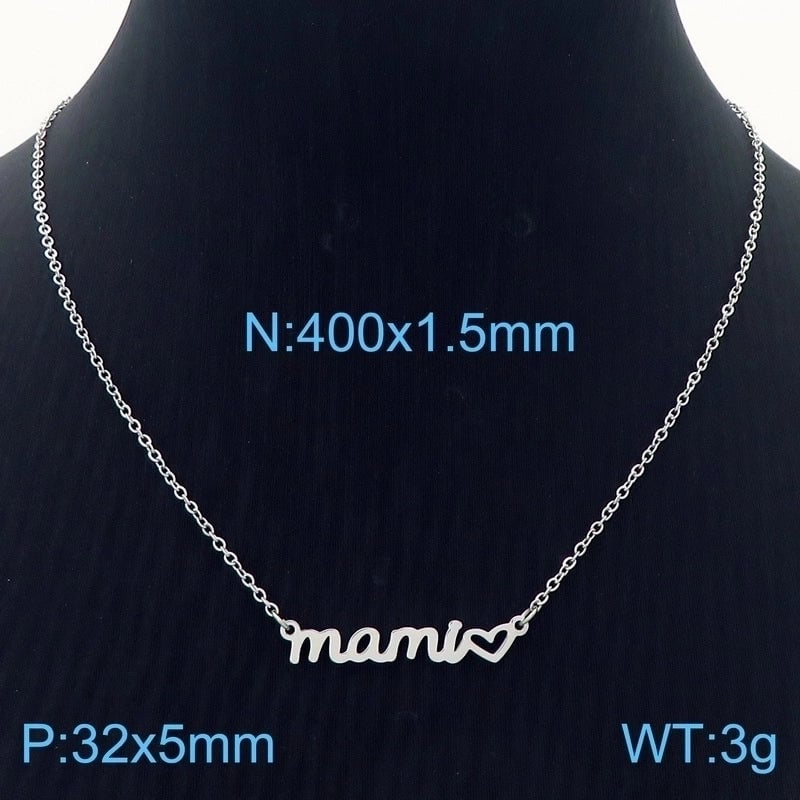 Minimalist Letter Titanium Steel 18K Gold Plated Plating Necklace