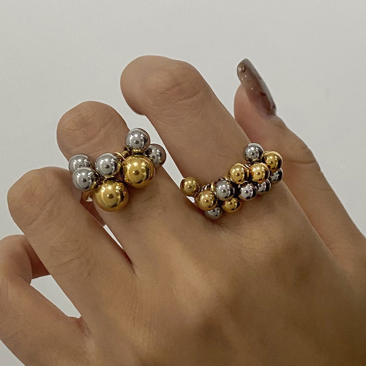 Titanium Steel Ring Ring Niche Exaggerated Hand Jewelry Ring Stainless Steel