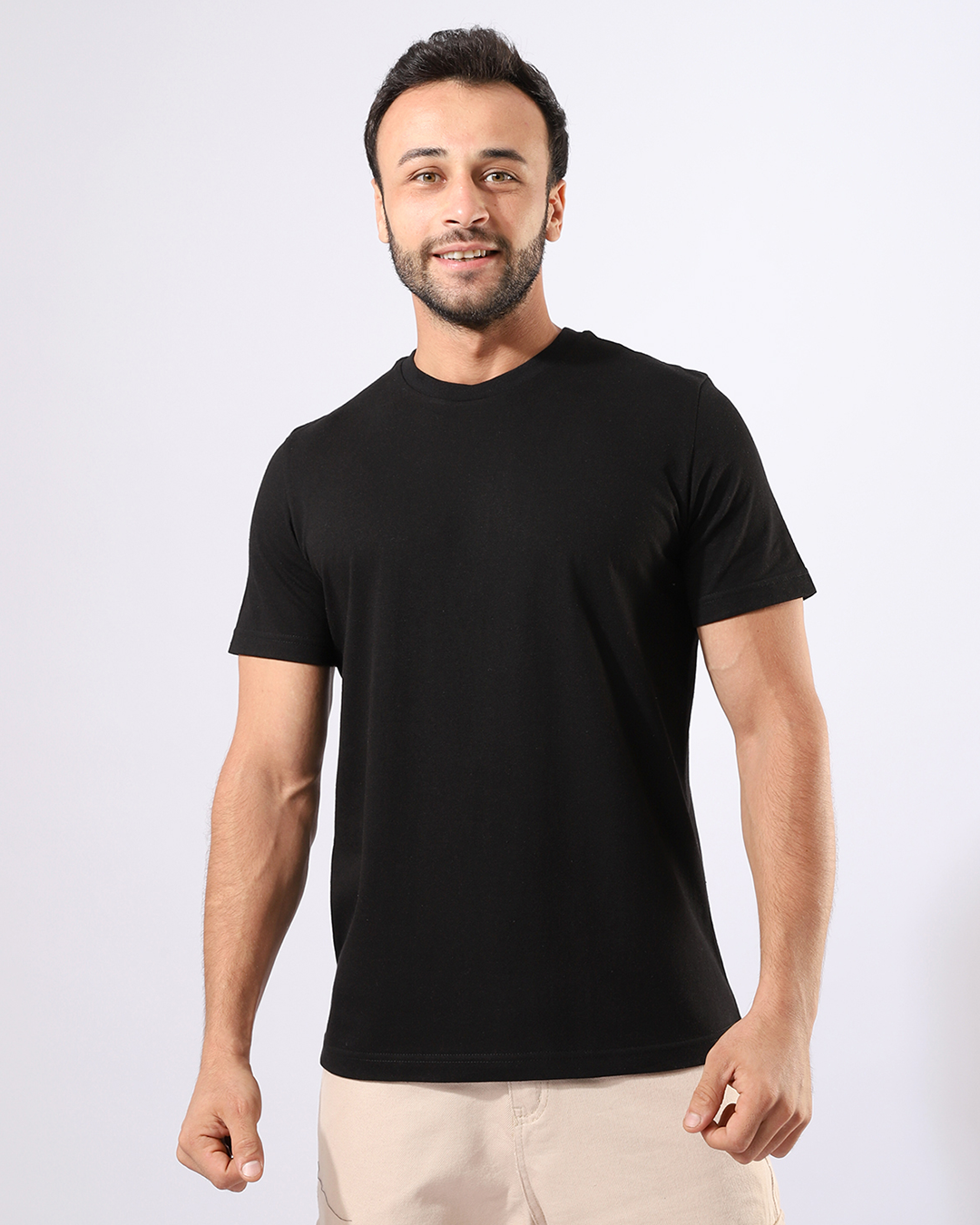 Men Round Neck T-Shirt Half-Sleeves
