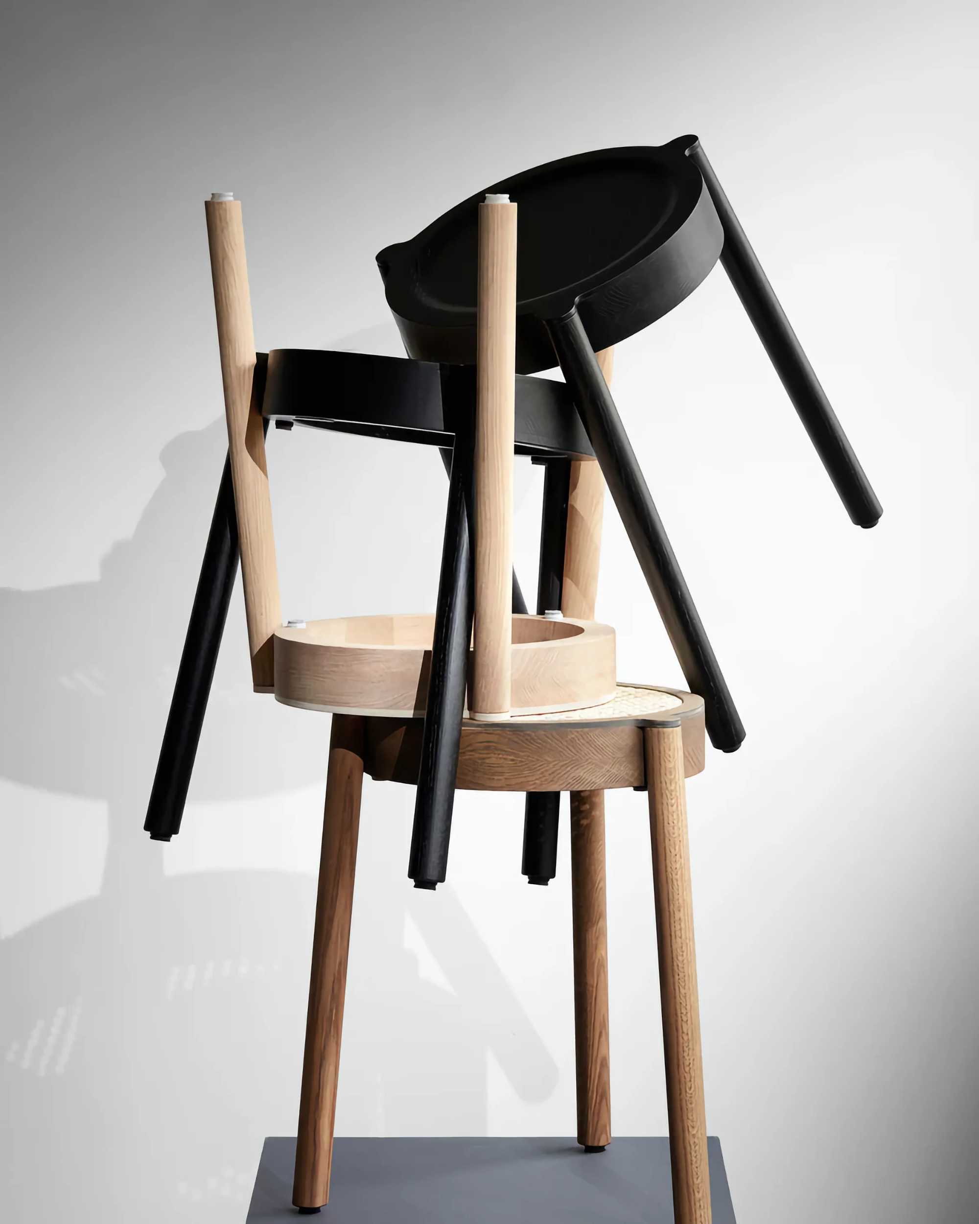 Northern Stacking Pal stool. Light Oak