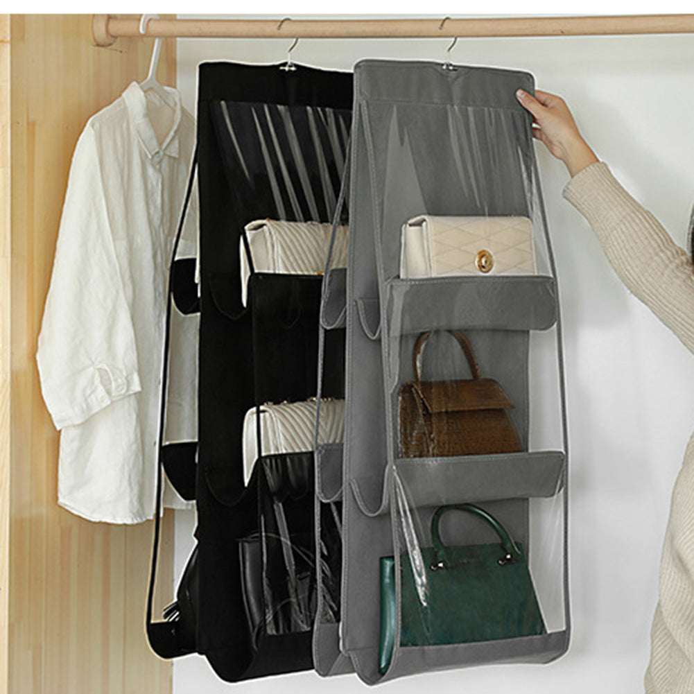 Buy 1 Get 3 Free Handbag Storage Hanging Purse Organizer with 6 Large Easy Access Pockets