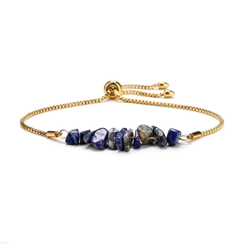 Casual Irregular Stainless Steel Natural Stone Bracelets In Bulk