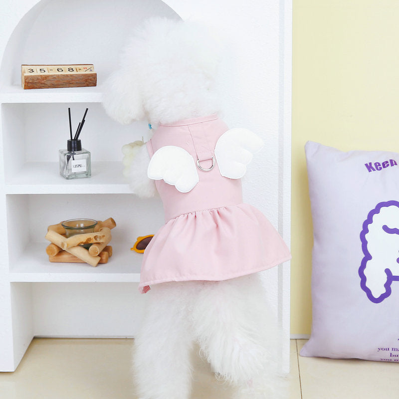 Wing Decor Dog Harness Dress