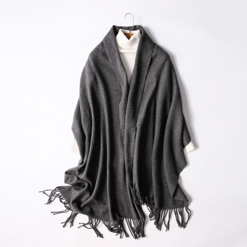 Women's Fashion Solid Color Artificial Wool Polyester Winter Scarves