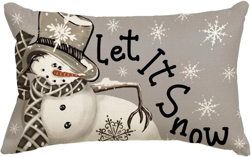 Christmas Vacation Letter Linen Pillow Cases Couch & Sofa Decor