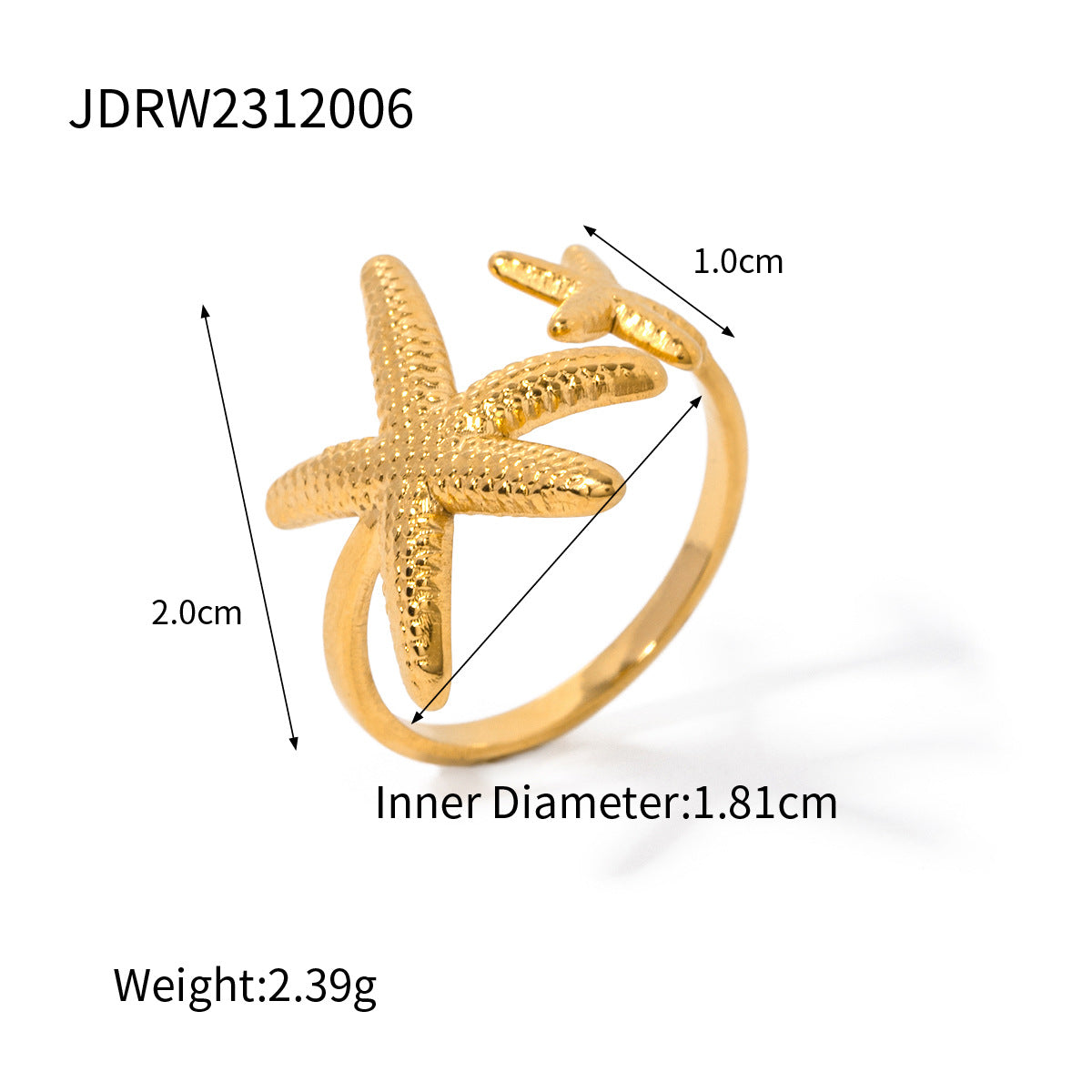 Jie Ding Ocean Ring Titanium Steel Open Bracelet Women'S Niche Stainless Steel