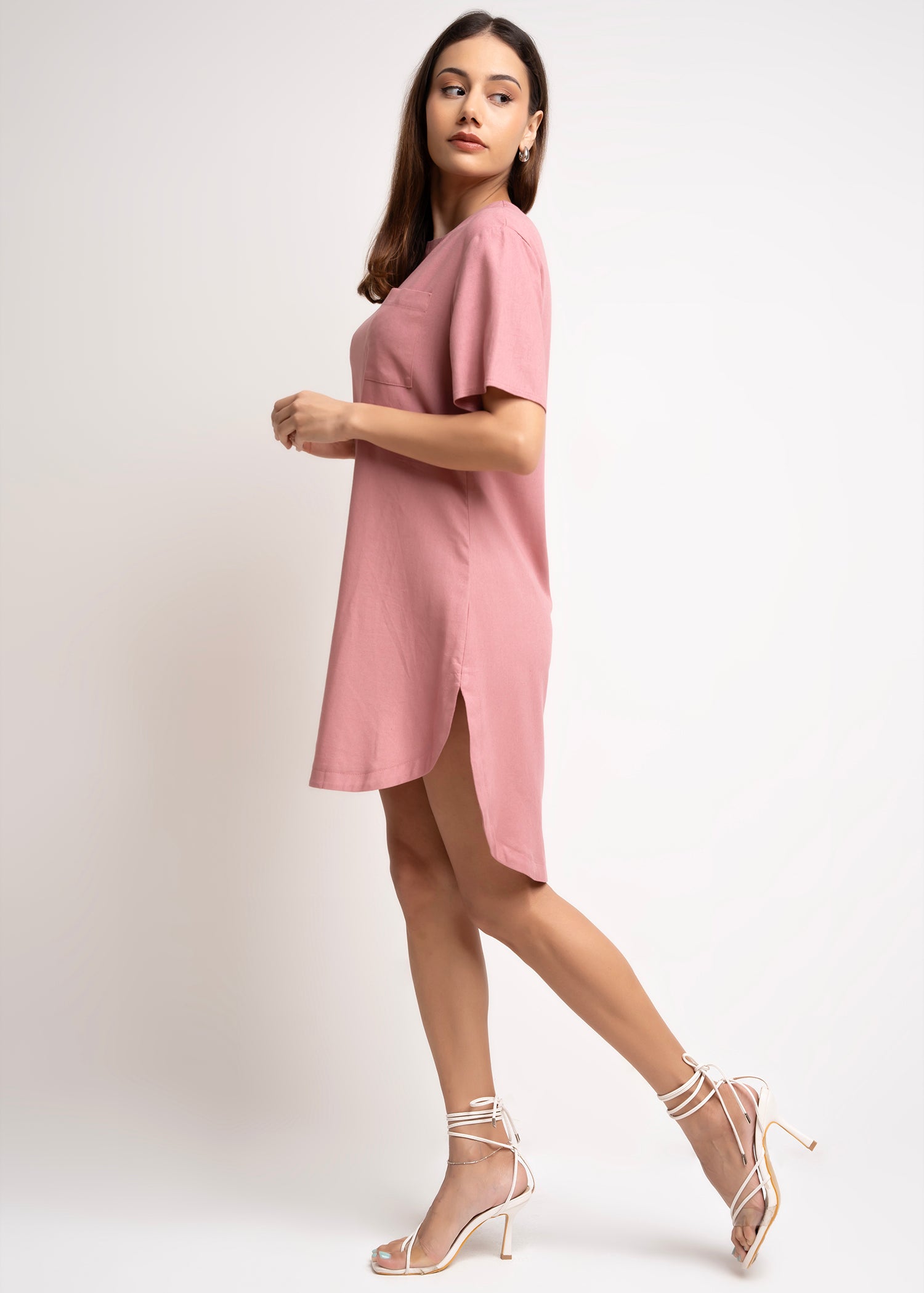 High-Low Hem Shift Dress