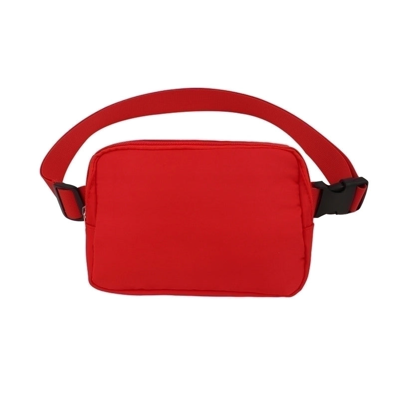 Women's Classic Style Solid Color Nylon Waterproof Waist Bags
