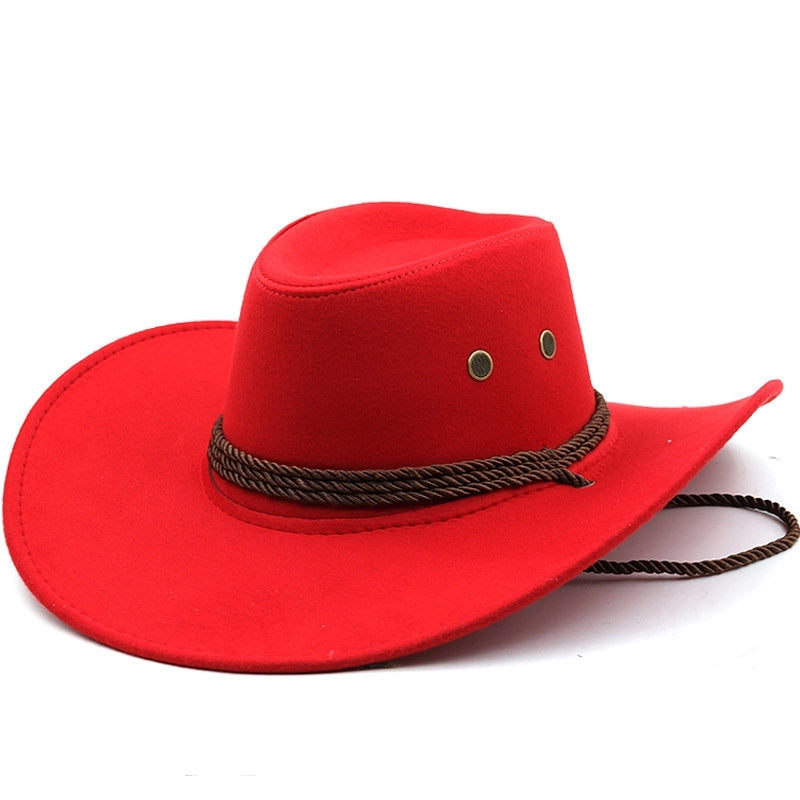 Western Denim Hat Big Brim Suede Outdoor Retro Top Hat British Jazz Hot