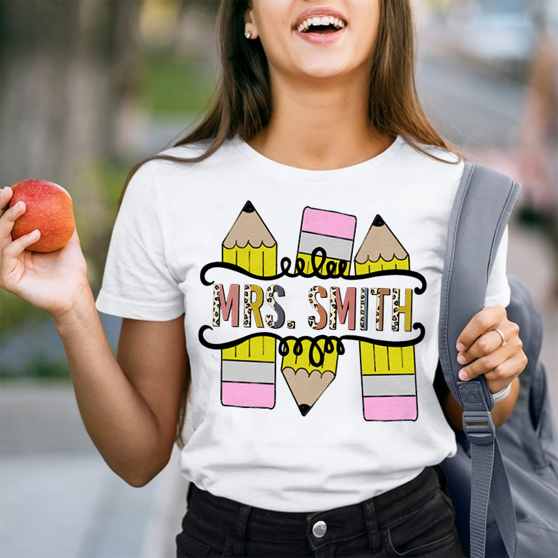 Personalized Colourful Pencil T-Shirt