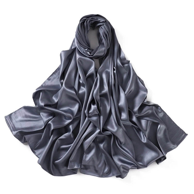 Women's Streetwear Solid Color Satin Winter Scarves