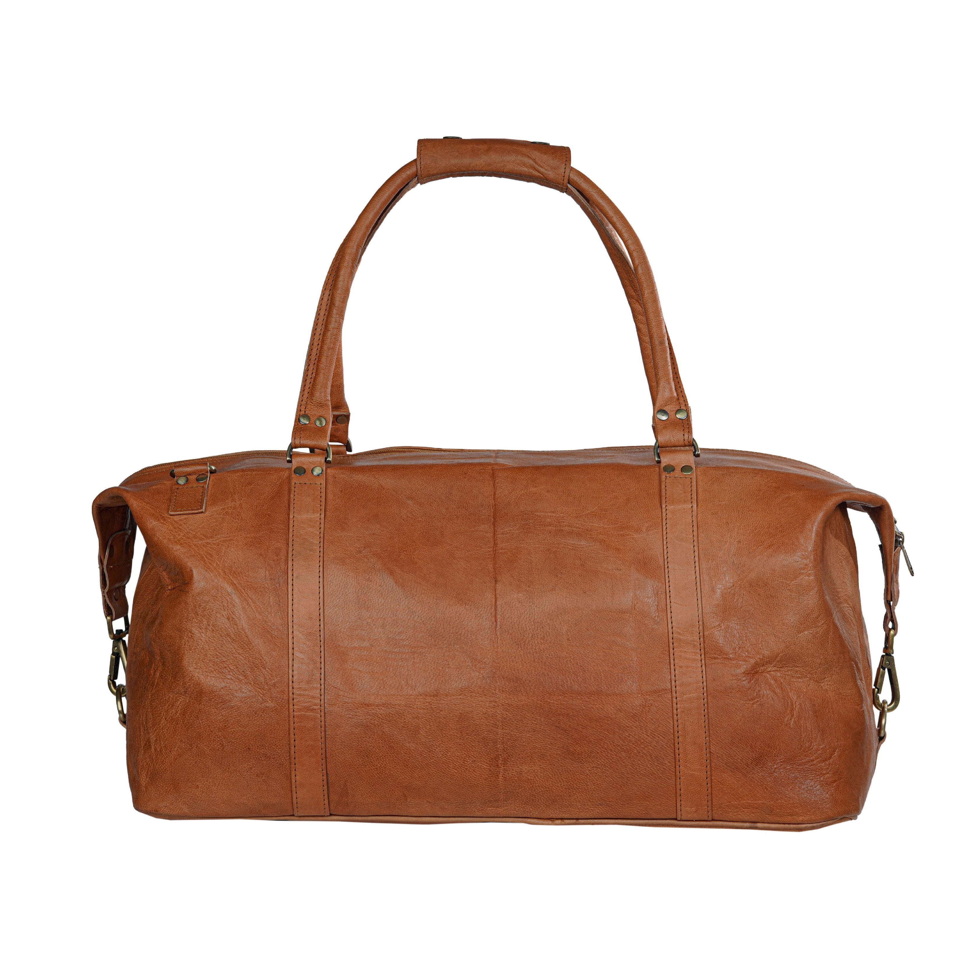 Leather Weekender Duffle Travel Bag